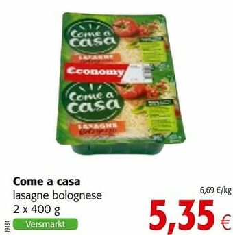 Colruyt Come a casa lasagne bolognese aanbieding