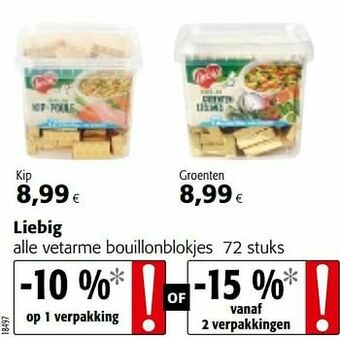 Colruyt Liebig alle vetarme bouillonblokjes aanbieding