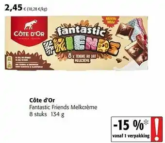 Colruyt Côte d`or fantastic friends melkcrème aanbieding