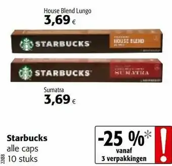 Colruyt Starbucks alle caps aanbieding