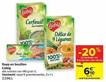 Carrefour Market Soep 9 groenteweelde aanbieding