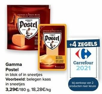 Carrefour Belegen kaas in sneetjes aanbieding