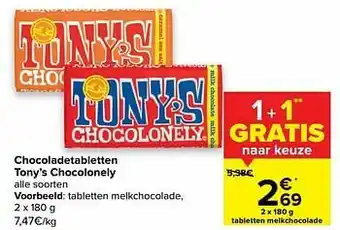 Carrefour Market Tabletten melkchocolade aanbieding
