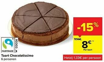 Carrefour Taart chocolatissimo aanbieding