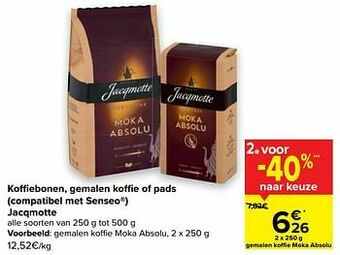 Carrefour Gemalen koffie moka absolu aanbieding
