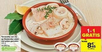 Carrefour Market Terracotta van vis op oostendse wijze met grijze garnalen aanbieding