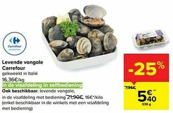 Carrefour Levende vongole carrefour aanbieding