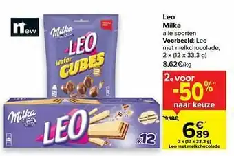Carrefour Leo met melkchocolade aanbieding