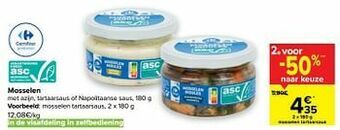 Carrefour Mosselen tartaarsaus aanbieding