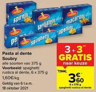 Carrefour Spaghetti rustica al dente aanbieding
