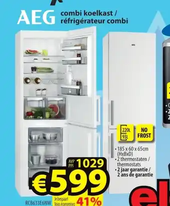 ElectroStock Aeg combi koelkast / réfrigérateur combi aanbieding