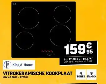 Electro Depot VITROKERAMISCHE KOOKPLAAT aanbieding