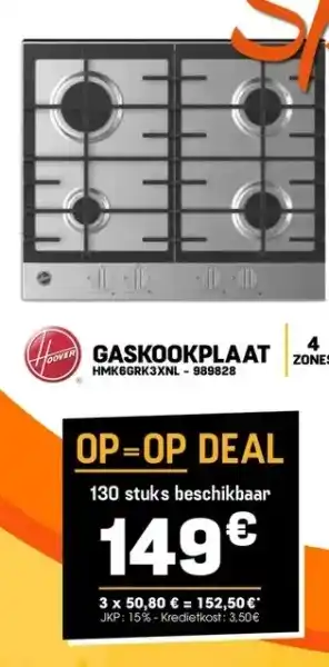Electro Depot GASKOOKPLAAT aanbieding
