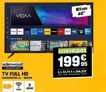 Electro Depot Edenwood TV FULL HD aanbieding
