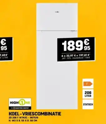 Electro Depot KOEL-VRIESCOMBINATIE aanbieding