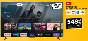 Electro Depot Tcl TV UHD 4K aanbieding