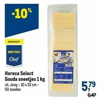Makro Horeca select gouda sneetjes jong aanbieding
