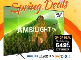 Electro Depot Philips 4 K ULTRA HD TV aanbieding