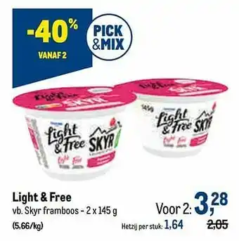Makro Light + free skyr framboos aanbieding