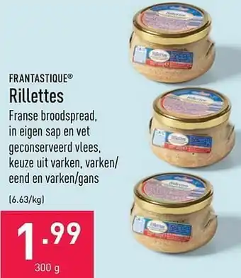 ALDI Frantastique rillettes aanbieding