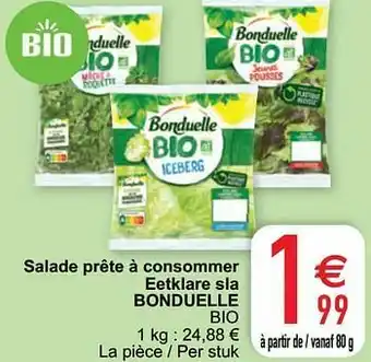 Cora Salade prête à consommer eetklare sla bonduelle bio aanbieding