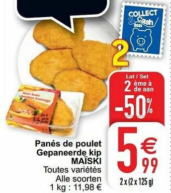 Cora Panés de poulet gepaneerde kip maïski aanbieding