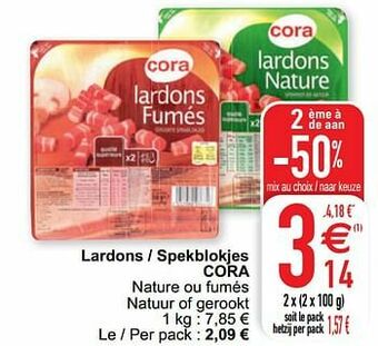 Lardons - spekblokjes cora