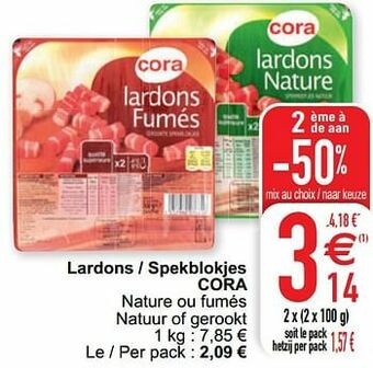 Cora Lardons - spekblokjes cora aanbieding