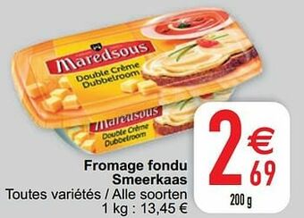 Cora Fromage fondu smeerkaas aanbieding