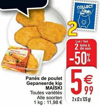 Cora Panés de poulet gepaneerde kip maïski aanbieding