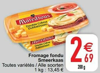 Cora Fromage fondu smeerkaas aanbieding