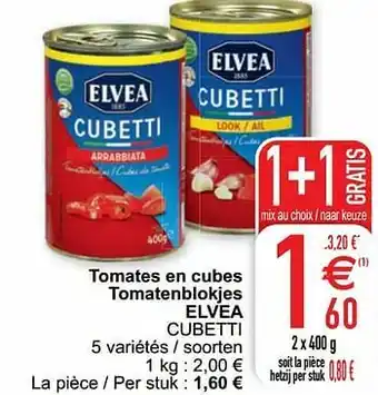 Tomates en cubes tomatenblokjes elvea cubetti