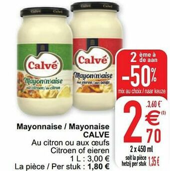 Cora Mayonnaise - mayonaise calve aanbieding