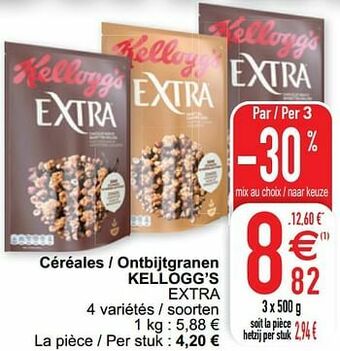 Cora Céréales - ontbijtgranen kellogg’s extra aanbieding