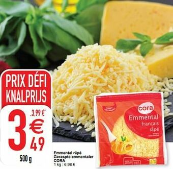 Cora Emmental râpé geraspte emmentaler cora aanbieding