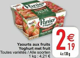 Cora Yaourts aux fruits yoghurt met fruit aanbieding