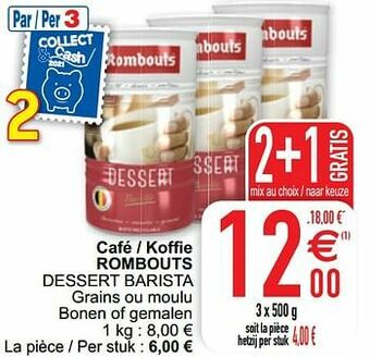 Café - koffie rombouts dessert barista