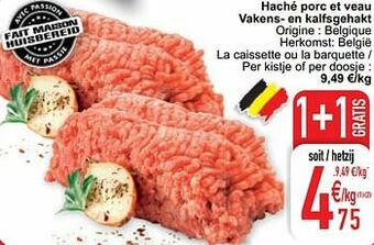 Cora Haché porc et veau vakens- en kalfsgehakt aanbieding