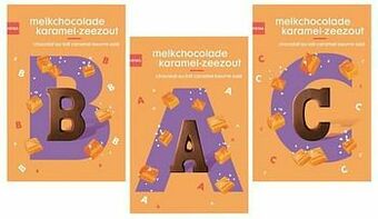 HEMA HEMA Melkchocoladeletters Karamel Zeezout 135gram aanbieding