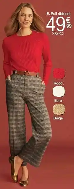 Damart Pull ribtricot aanbieding