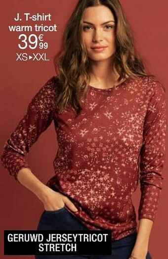 Damart T-shirt warm tricot aanbieding