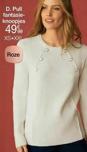 Damart Pull fantasieknoopjes aanbieding