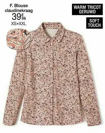 Damart Blouse claudinekraag aanbieding