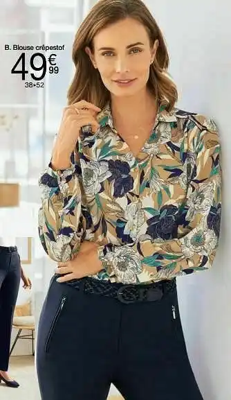 Damart Blouse crêpestof aanbieding