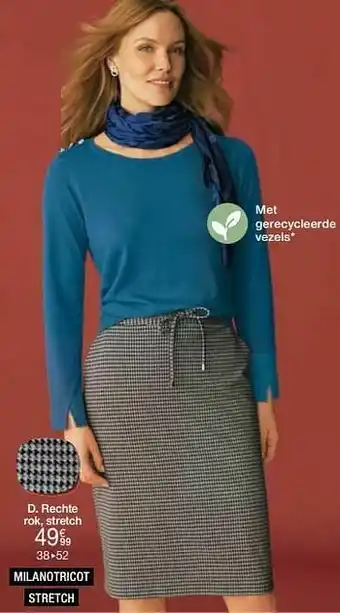 Damart Rechte rok stretch aanbieding