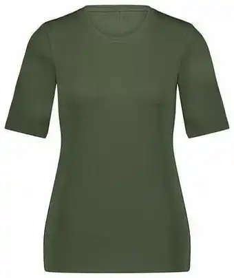 HEMA HEMA Dames T-shirt Rib (groen) aanbieding