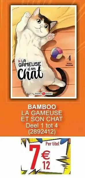 Cora Bamboo la gameuse et son chat aanbieding