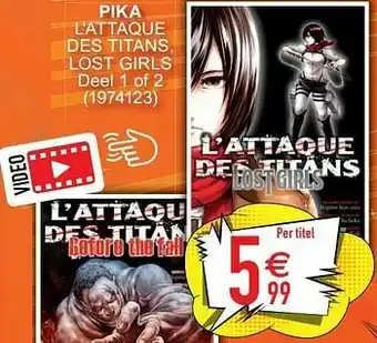 Cora Pika l`attaque des titans, lost girls aanbieding