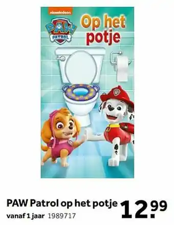 Intertoys Paw patrol op het potje aanbieding