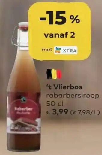Bio Planet `t vlierbos rabarbersiroop aanbieding